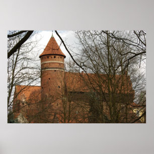 Póster Castillo gótico medieval de Olsztyn