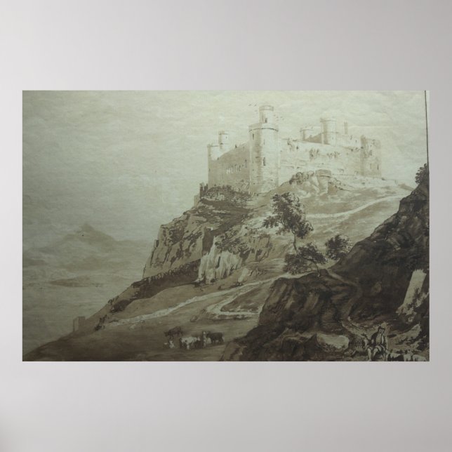 Póster Castillo Harlech - Paul Sandby - c1800 (Frente)