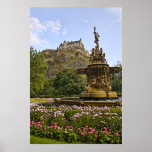 Póster Castillo hermoso de Edimburgo