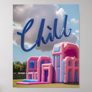 Póster Castillo Inflable Fresco Cielo
