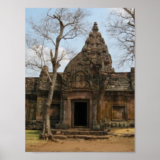 Póster Castillo Jemer... Buriram, Isaan, Tailandia (Frente)