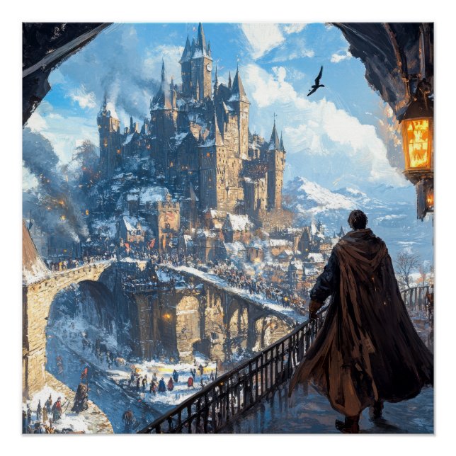 Póster Castillo medieval (Anverso)