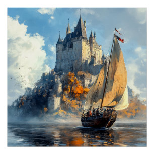 Póster Castillo medieval
