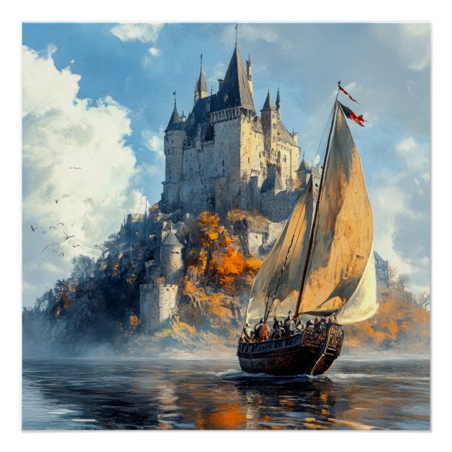 Póster Castillo medieval (Anverso)