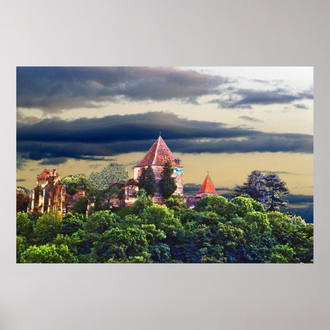 Póster castillo medieval (Frente)