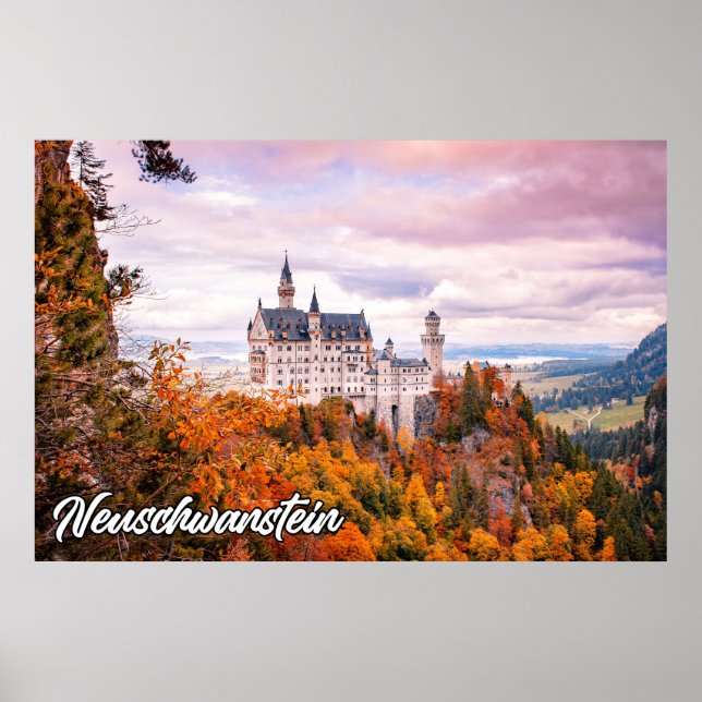 Póster Castillo Neuschwanstein, Alemania (Frente)