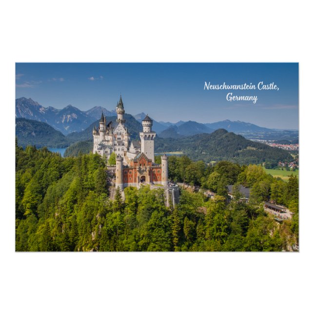 Póster Castillo Neuschwanstein, Alemania Baviera (Anverso)