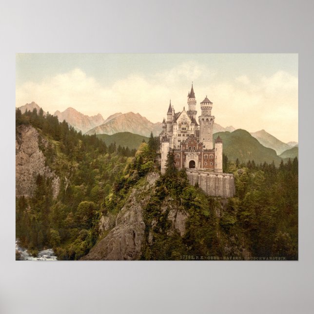 Póster Castillo Neuschwanstein, Baviera, Alemania (Frente)