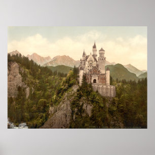 Póster Castillo Neuschwanstein, Baviera, Alemania