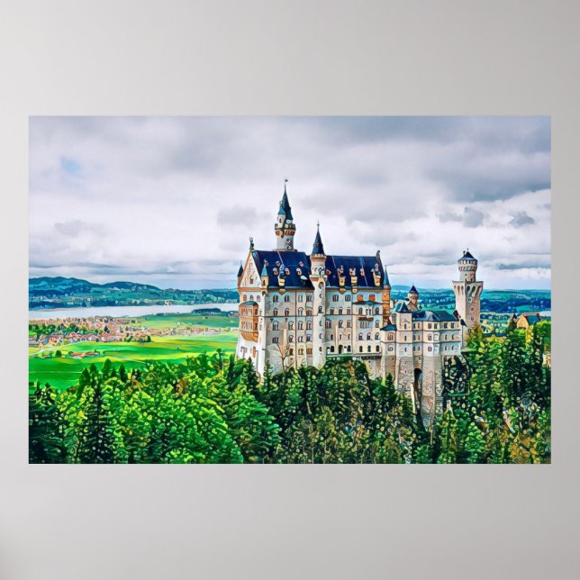 Póster Castillo Neuschwanstein - Poster (Frente)