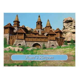 Póster Castillo Personalizado para Niños