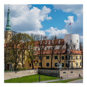 Póster Castillo Riga durante el día soleado en Riga, Leto