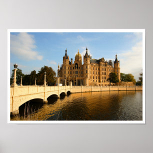Póster Castillo Schwerin, Mecklenburg-Vorpommern, Alemani