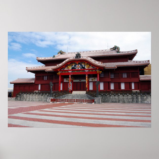 Póster Castillo Shuri en Okinawa, Japón (Frente)