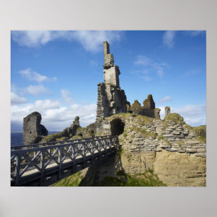 Póster Castillo Sinclair Girnigoe, Wick, Caithness,
