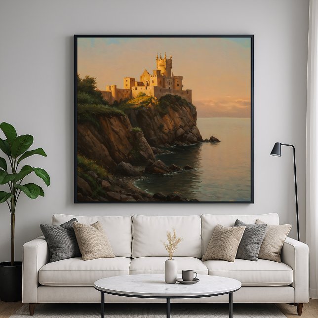 Póster Castillo sobre un acantilado - Paintaje Pastel est (Subido por el creador)
