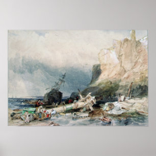 Póster Castillo, Tyne y desgaste de Tynemouth, con la