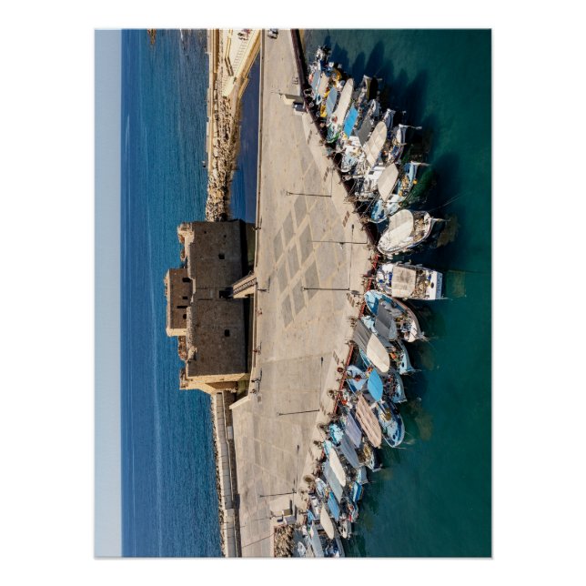 Póster Castillo y puerto de Paphos - imagen original (Anverso)