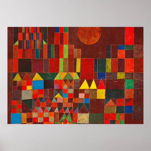 Póster Castillo y Sol, 1928 por Paul Klee (Frente)