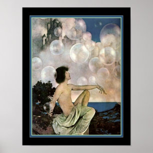 Póster "Castillos de aire" CA Maxfield 1904 Parrish