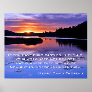 Póster Castillos en el aire - Thoreau