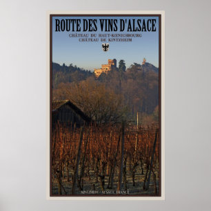 Póster Castillos franceses Kintzheim y Koenigsbourg