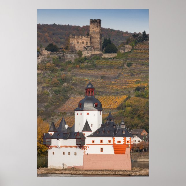 Póster Castillos Gutenfels Y Pfalzgrafenstein (Frente)
