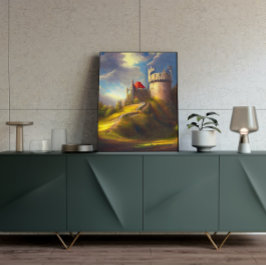 Póster Castle Digital Fantasy Art Poster #05