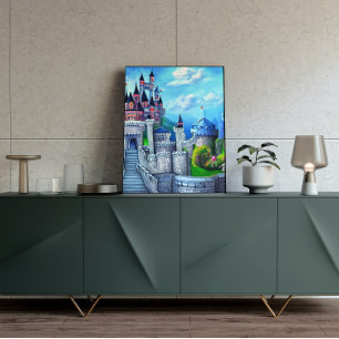 Póster Castle Digital Fantasy Art Poster #06