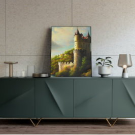 Póster Castle Digital Fantasy Art Poster #10