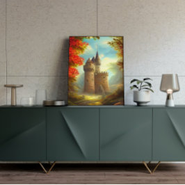 Póster Castle Digital Fantasy Art Poster #15