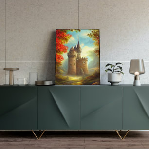 Póster Castle Digital Fantasy Art Poster #15