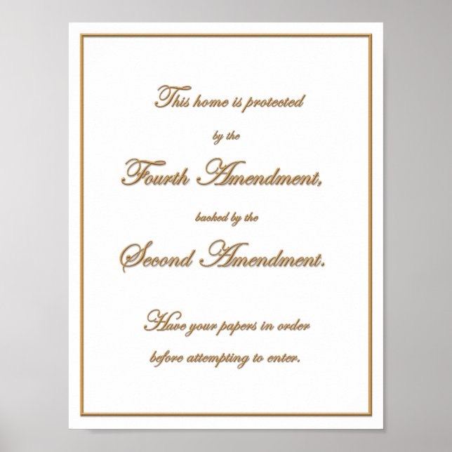 Póster Castle Doctrine Notice (Frente)