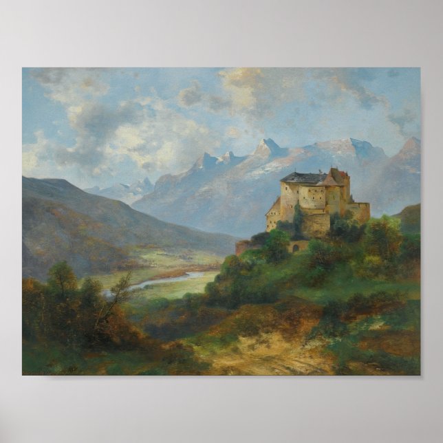 Póster Castle Vaduz Adolf Obermüllner (Frente)