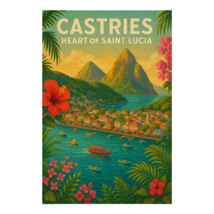 PÓSTER CASTRIES — CORAZÓN DE SANTA LUCÍA.”