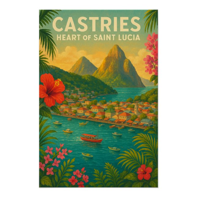 PÓSTER CASTRIES — CORAZÓN DE SANTA LUCÍA.” (Anverso)
