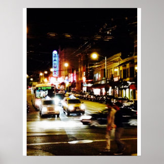 Póster Castro de noche