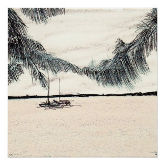 Póster Casuarina Trees, Long Island Bahamas