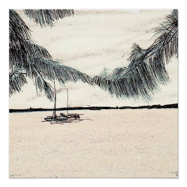 Póster Casuarina Trees, Long Island Bahamas (Anverso)