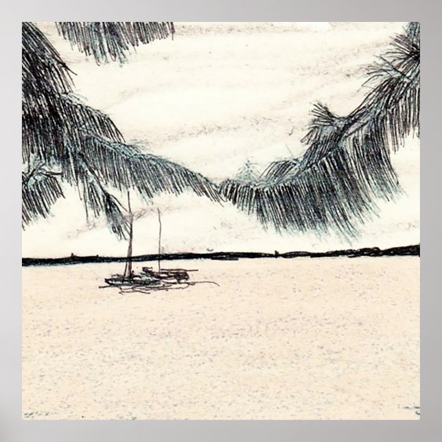 Póster Casuarina Trees, Long Island Bahamas (Frente)