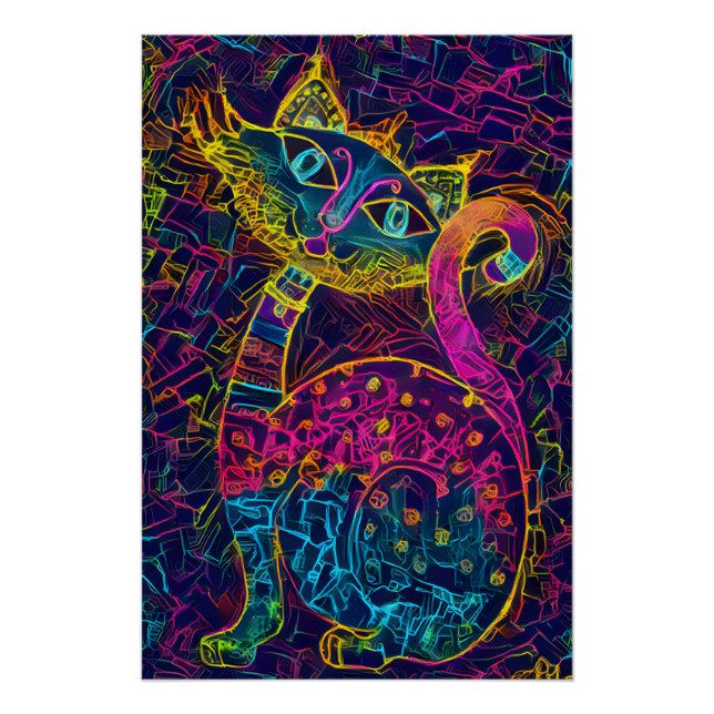 Póster Cat 7 - Lucky no 7 (Anverso)