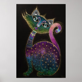 Póster Cat 7 - Lucky no 7