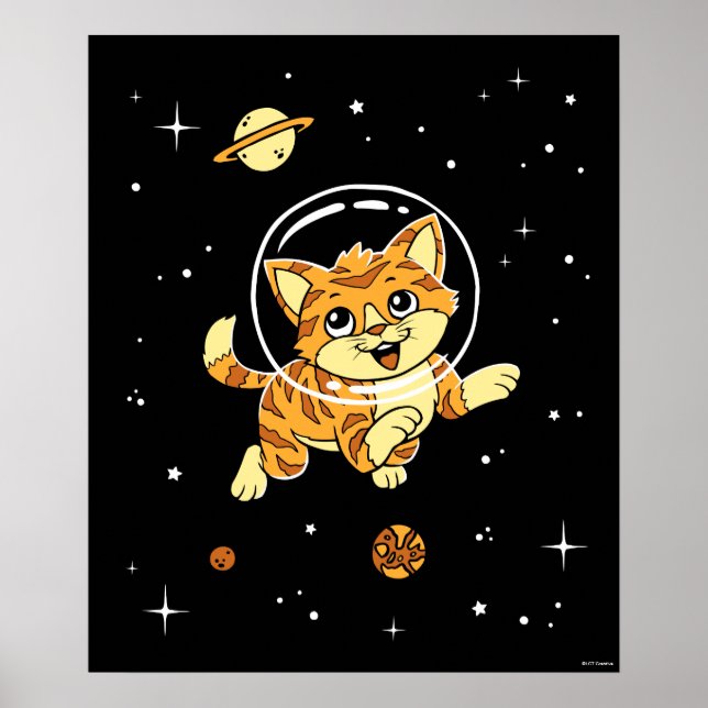 Póster Cat Animals In Space (Frente)