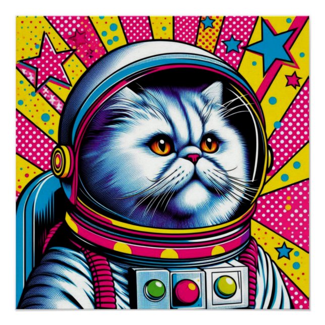 PÓSTER CAT-ASTRONAUT PERSA 2 (Anverso)