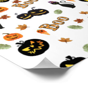 Póster Cat Boo Halloween