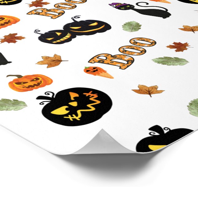 Póster Cat Boo Halloween (Esquina)