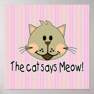 Póster Cat Dice Meow