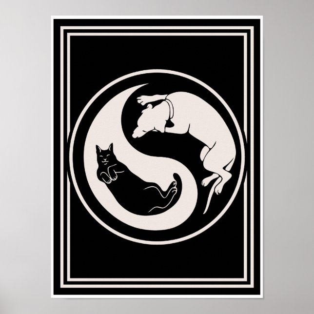 Póster Cat-Dog Yin-Yang (Frente)