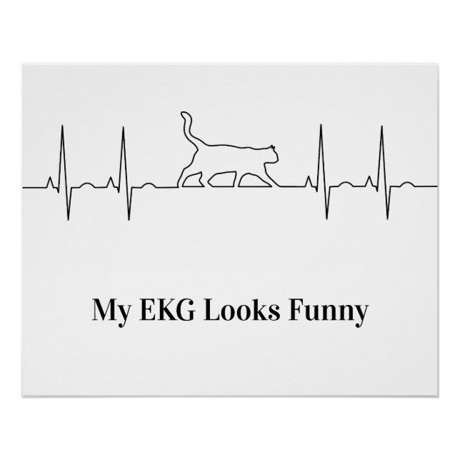 Póster Cat EKG (Anverso)