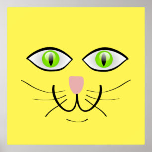 Póster Cat Face Funny Personalizado-29034